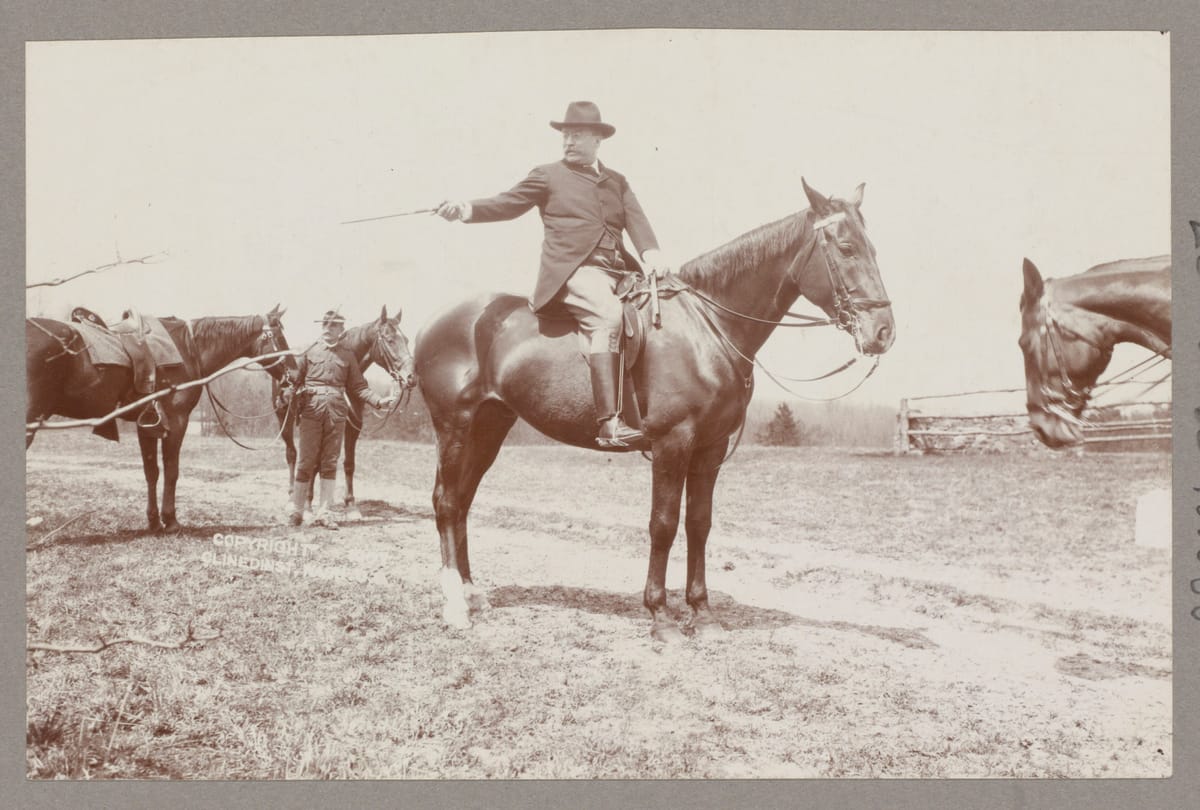 President Roosevelt on a horse 